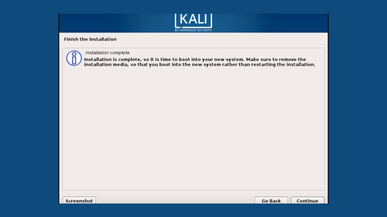 Installation procedure of Kali Linux 