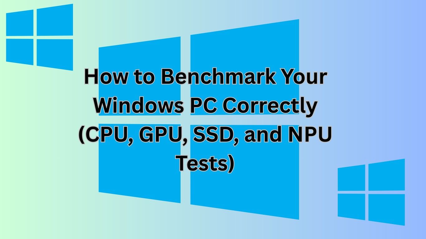How to Benchmark Your Windows PC Correctly (CPU, GPU, SSD, and NPU Tests)