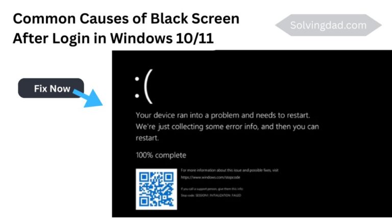 How to Fix Black Screen After Login in Windows 10/11