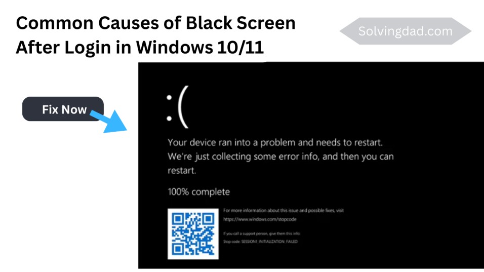 How to Fix Black Screen After Login in Windows 10/11