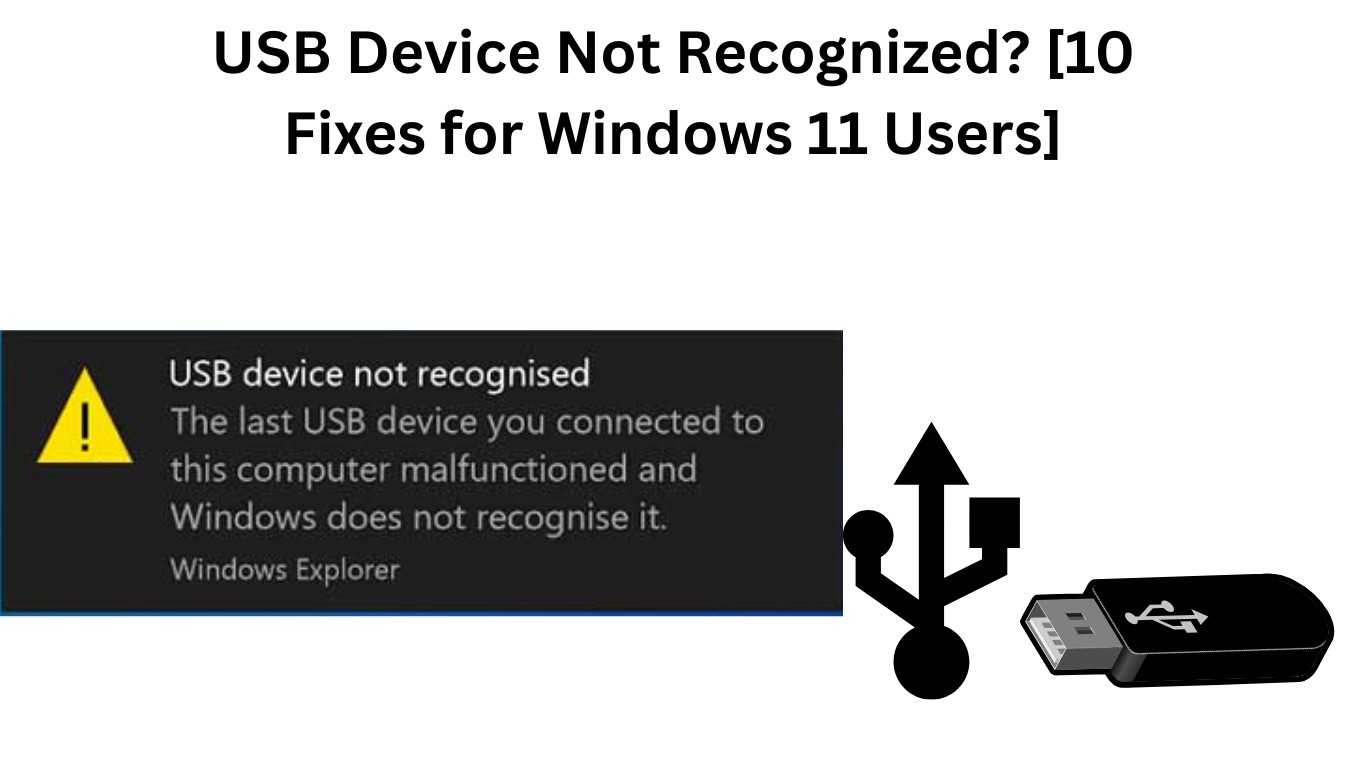 USB Device Not Recognized? [10 Fixes for Windows 11 Users]