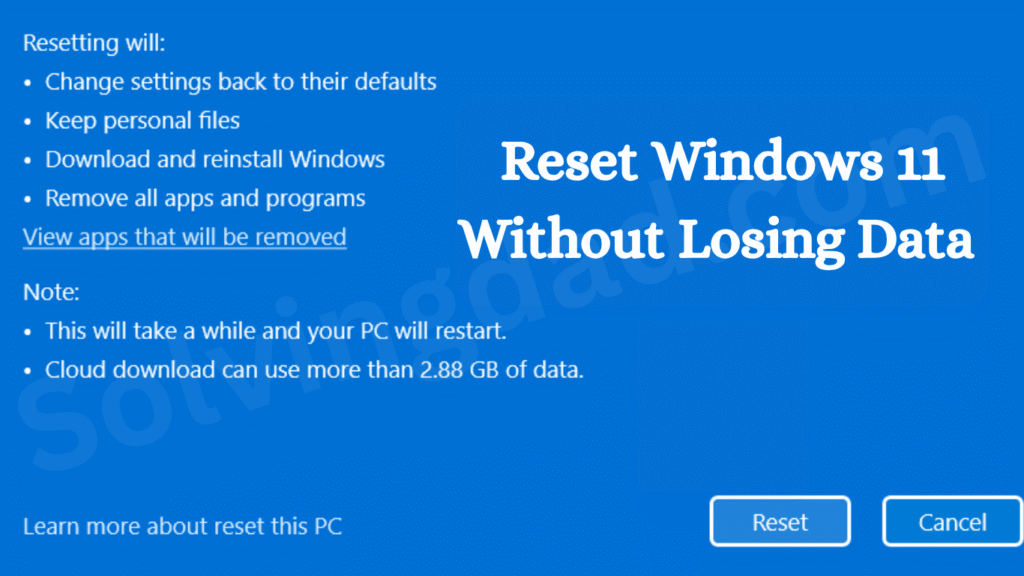 How to Reset Windows 11 Without Losing Data (Step-by-Step Guide)