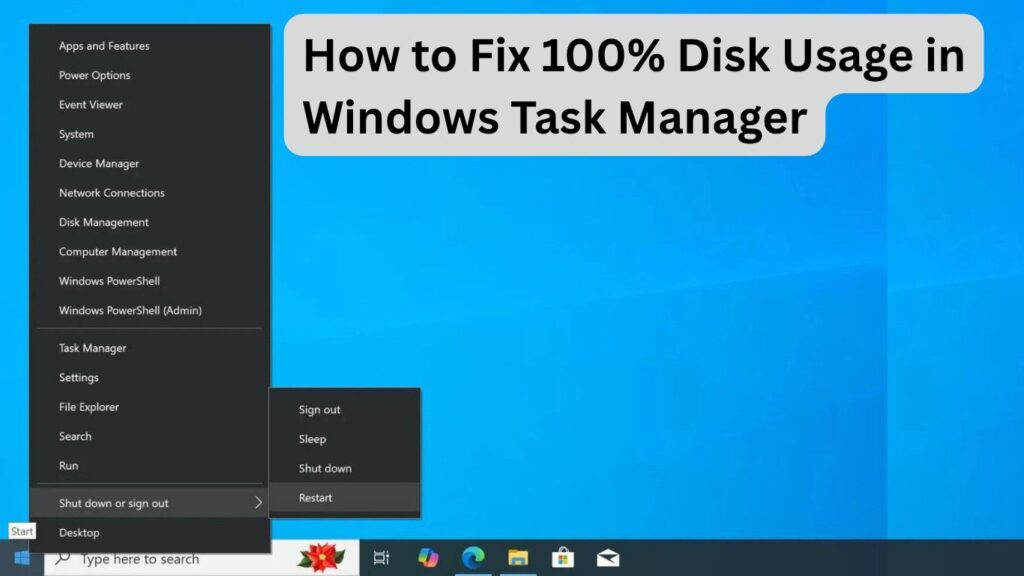 How to Fix 100% Disk Usage in Windows Task Manager