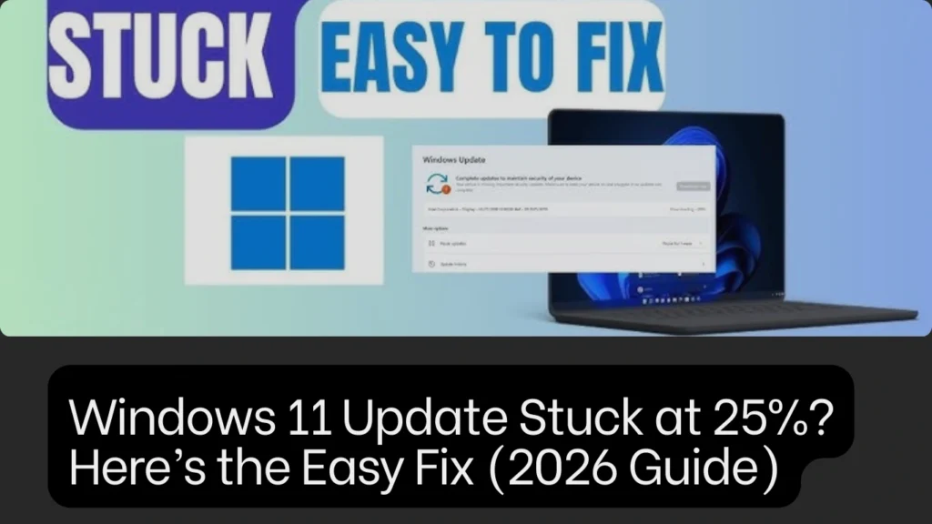 Windows 11 Update Stuck at 25%? Here’s the Easy Fix (2026 Guide)