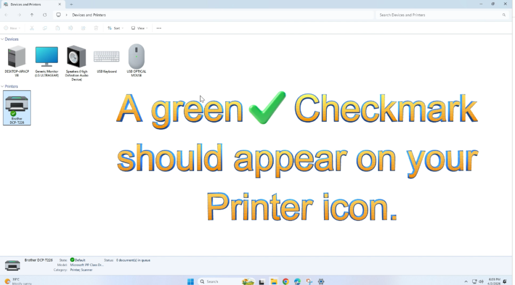 Printer Showing Offline
