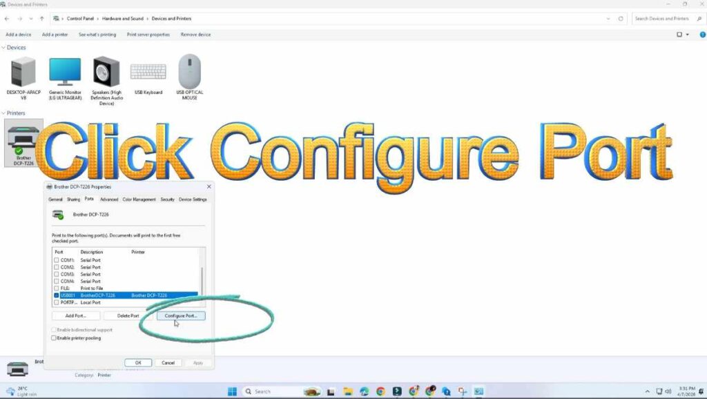 Printer Showing Offline
