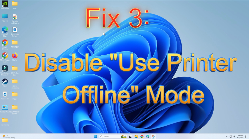 Printer Showing Offline