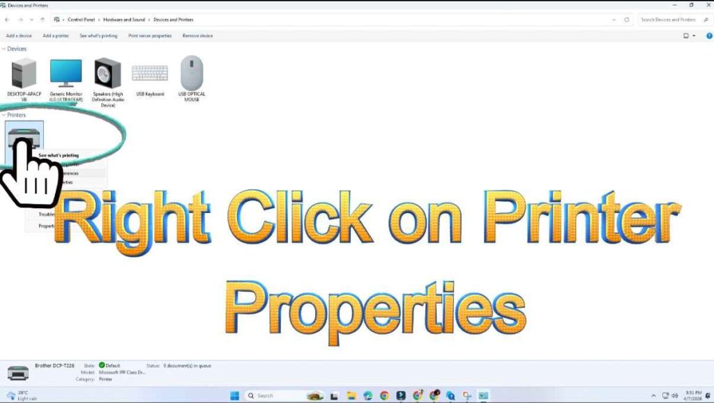 Printer Showing Offline