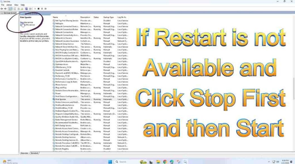 Printer Showing Offline
