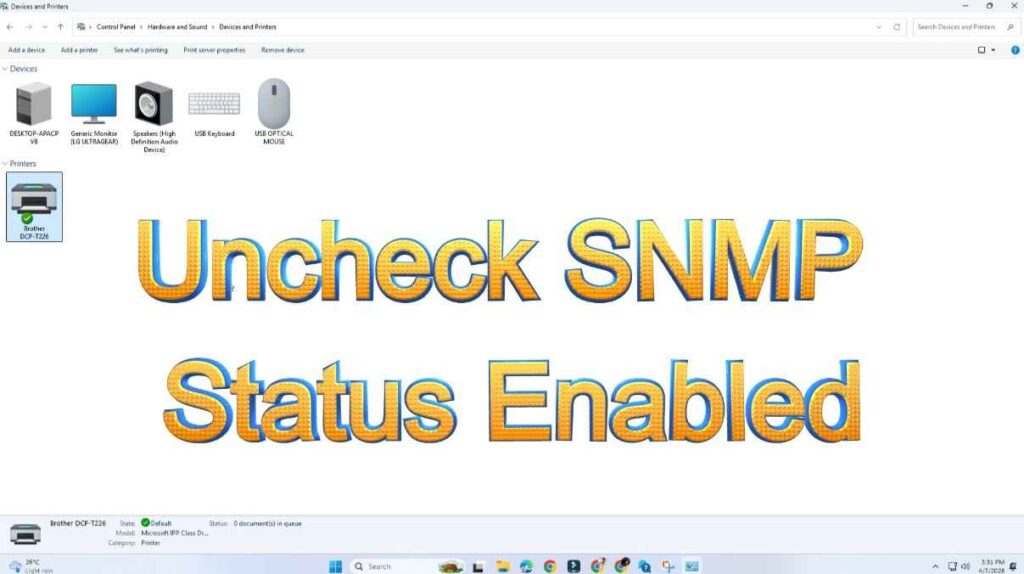 Printer Showing Offline