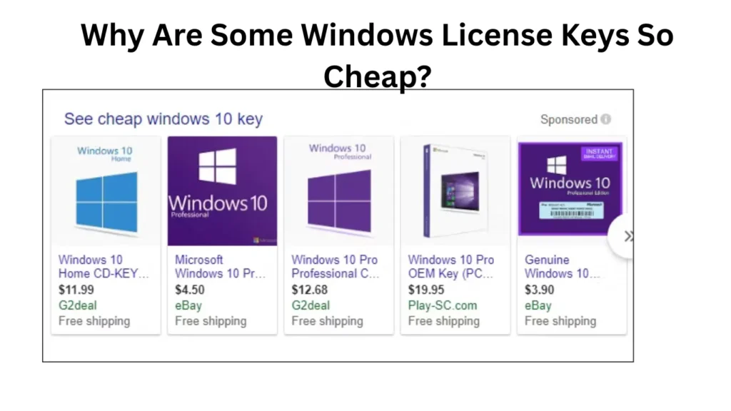 Are cheap Windows license keys from third-party sites legitimate?