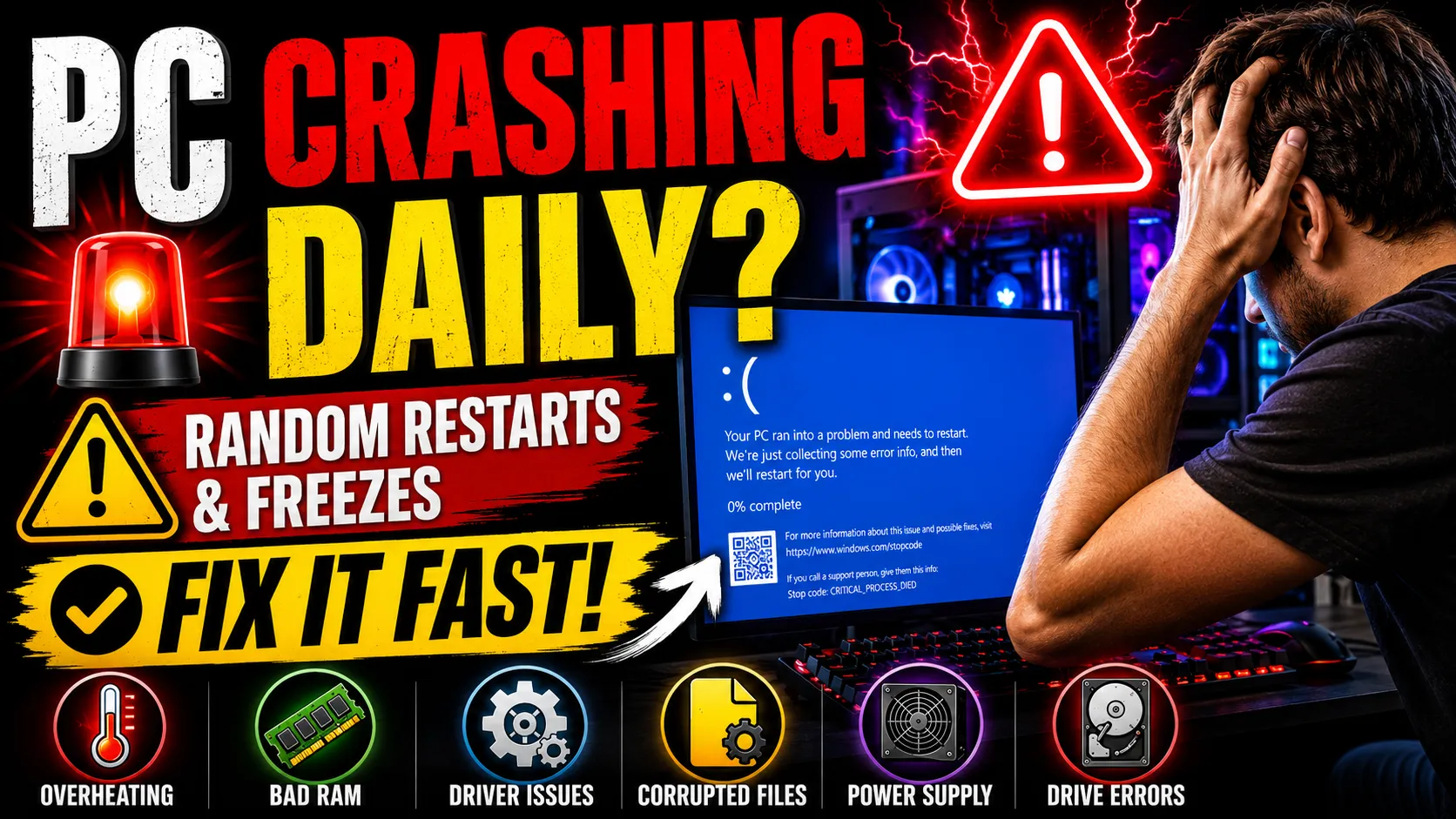 PC Crashes Randomly Multiple Times a Day — Here's Why It's Happening
